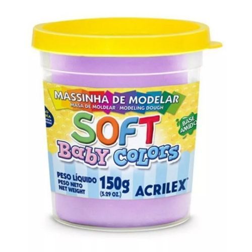 Massa de Modelar Soft 150gr Lilas Bebe cod 809 Acrilex