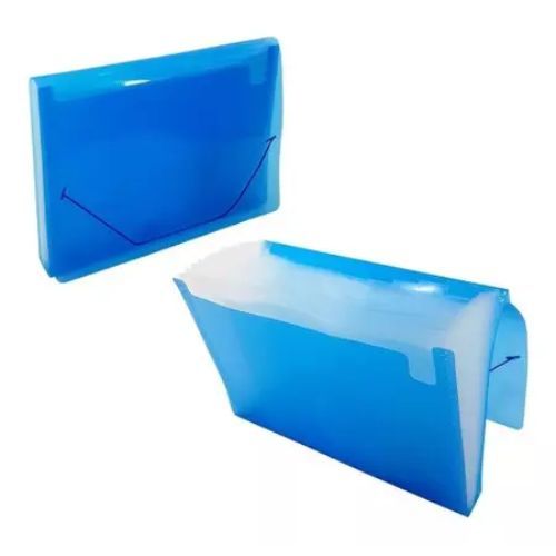 Pasta Sanfonada 12 Div A4 Azul Acp