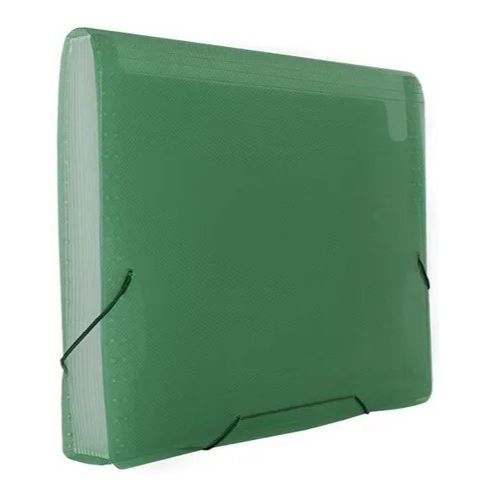 Pasta Sanfonada 12 Div A4 Verde Acp