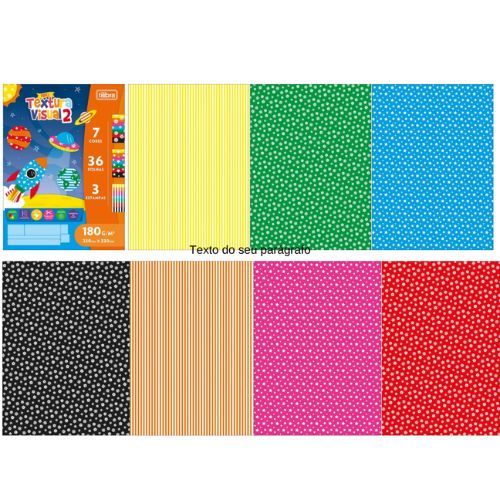 Bloco Papel Textura Visual 1 180G 36 Folhas Tilibra