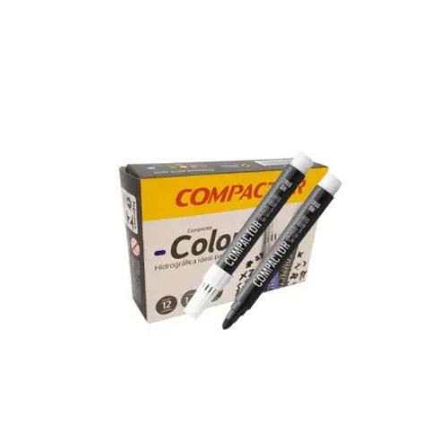 Pincel Atomico Compactor Color Marrom Caixa com 12 Unidades