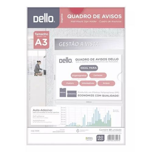 Quadro de Avisos A3 Cristal Dello