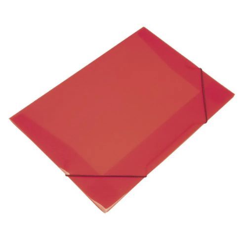 Pasta com Aba Oficio Fina Soft Vermelha Polibras