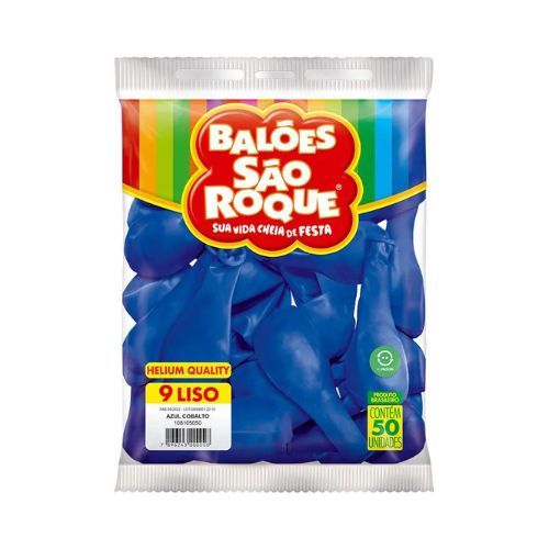 Balao Imperial 9 Azul Cobalto com 50 Unidades Sao Roque