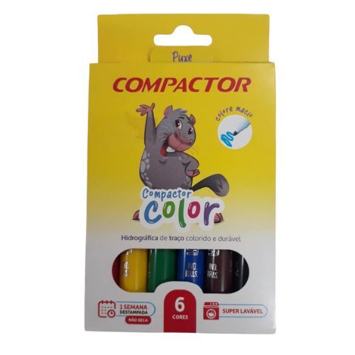 Pincel Atomico Compactor Color com 6 Cores