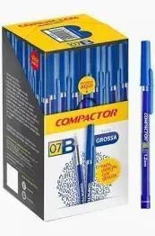 Caneta Esf 0.7B 1.2MM Azul Cx com 50 Compactor