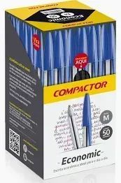 Caneta Esf 1.0 Economic Azul Caixa com 50 Compactor