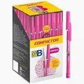 Caneta Esf 0.7B 1.2MM Pink Caixa com 50 Compactor