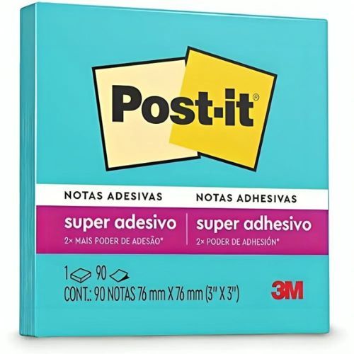 Notas Adesivas Post-it 76x76MM com 90F Azul Recicl 3M