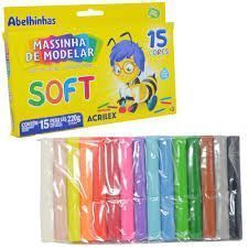 Massa De Modelar Soft com 15 Cores Acrilex