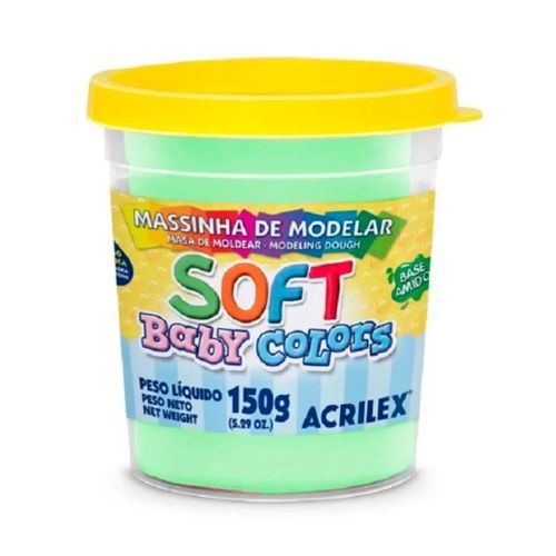 Massa de Modelar Soft 150gr Verde Bebe cod 810 Acrilex