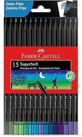 Ecolapis De Cor Supersoft 15 Cores Frias Faber Castell