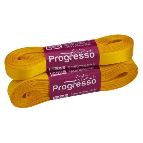 Fita de Cetim CF003 15mmx10m 038 Amarelo Ouro Progresso