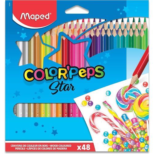 Lapis De Cor Color Peps Star Caixa com 48 Cores Maped