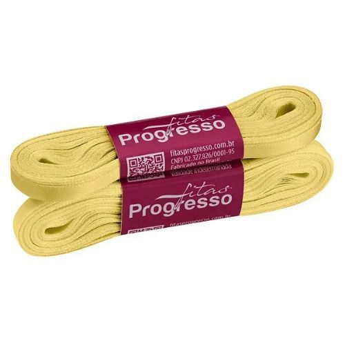 Fita de Cetim Cf003 15mmx10m 2052 Amarelo Claro Progresso