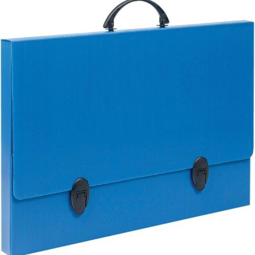 Pasta com Elastico Desenho A3 Polionda Azul Polycart