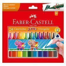 Canetinha Hidrografica Jumbo Triangular 24 Cores Faber Castell