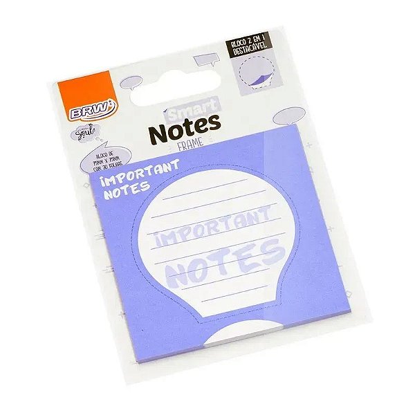 Bloco Smart Notes Frame 2em1 75x75MM 30FLS Brw