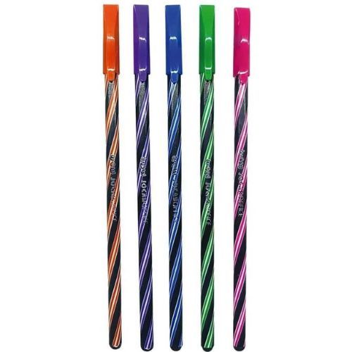 Caneta Esf Wow 0.7MM Preta/Colorida Joca Office