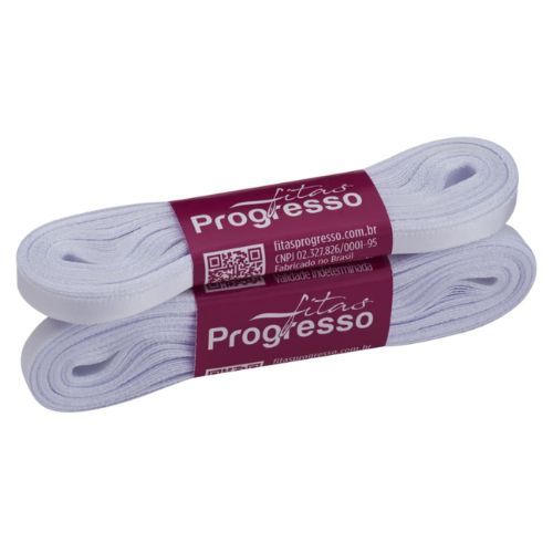 Fita de Cetim CF001 7mmx10m 201 Branca Progresso