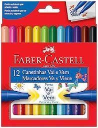 Canetinha Vai E Vem 12 Cores Faber Castell