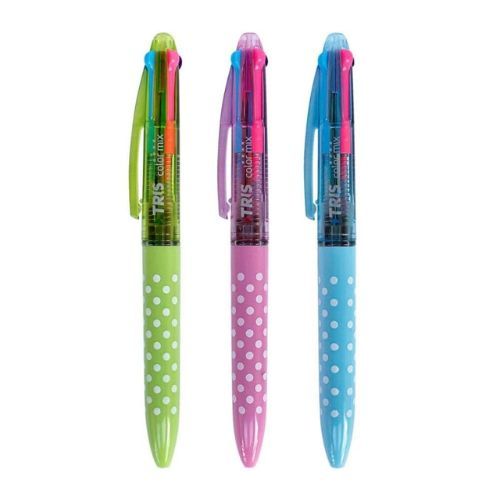 Caneta Esferografica Color Mix Petit Poa 1.0mm 4 Cores Tris