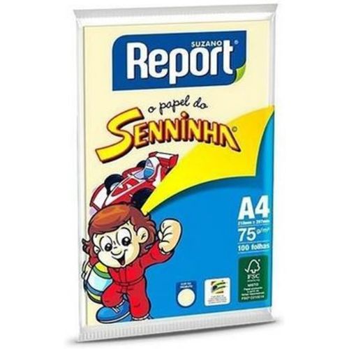 Senninha A4 Amarelo 75GR 100 Folhas Report