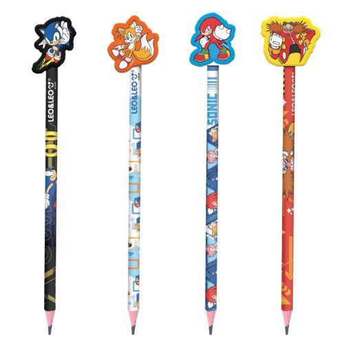 Lapis Grafite HB com Borracha Sonic Leo & Leo
