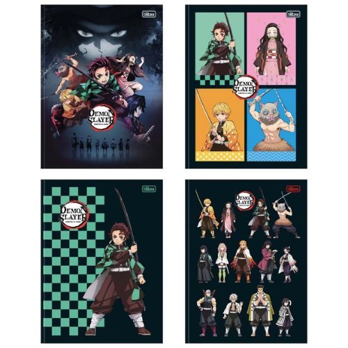 Caderno Univ Cd 1 Materia Demon Slayer 80f Tilibra