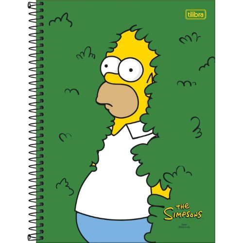 Caderno Univ Capa Dura 1 Materia Simpsons 80 Folhas Tilibra
