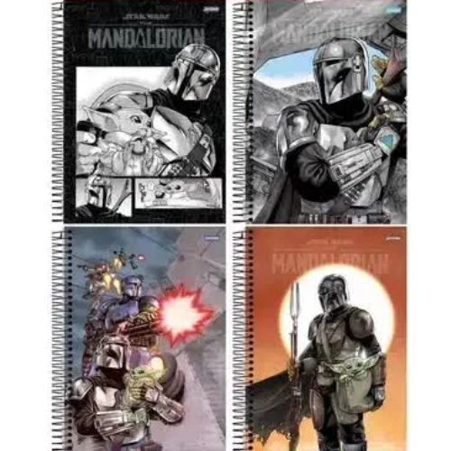 Caderno Univ Cd 1 Materia Star Wars Mandalorian 80f Jandaia