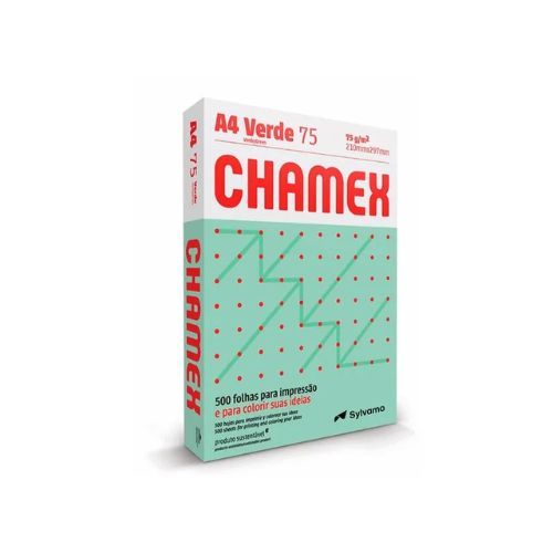 Resma de Papel A4 75GR 500 Folhas Verde Chamex
