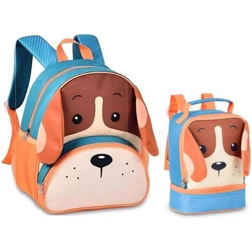 Kit Mochila com Rodas 13" + Lancheira Cachorrinho Clio Style