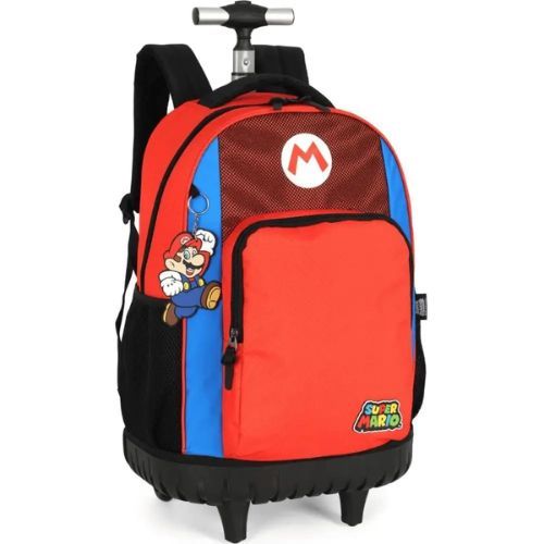Mochila com Rodas MC47566MO-VM Super Mario Vermelho Luxcel