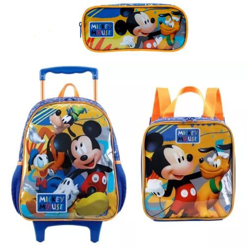 Kit Mochila + Lancheira + Porta Lapis Mickey 11590 Xeryus