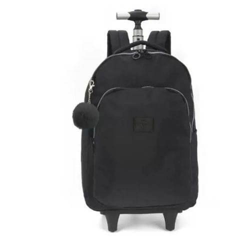 Mochila com Carrinho UP4YOU Preto com Chaveiro MC51610UP Luxcel