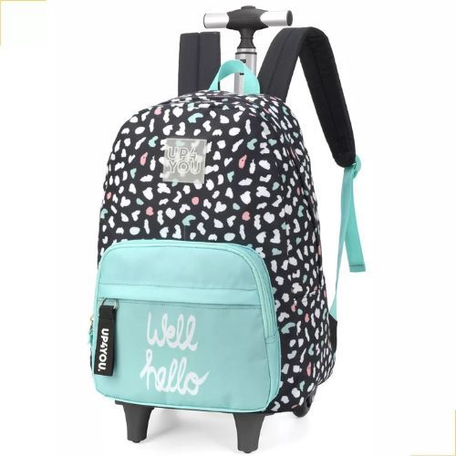Mochila com Rodas MC51601UP Up4you Preta com Verde Luxcel