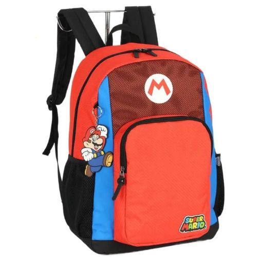Mochila de Costas Super Mario Vermelha Luxcel