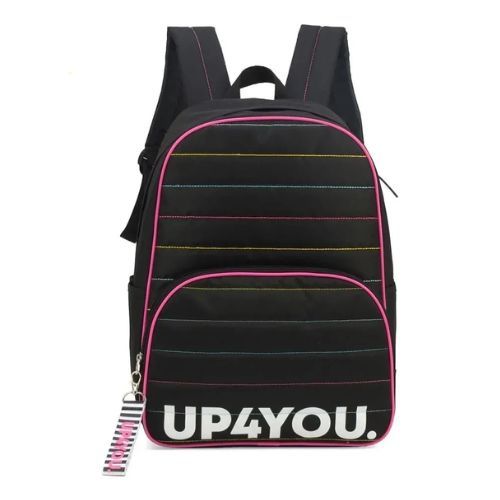 Mochila de Costas Laptop Up4you Preto com Listras Neon Luxcel