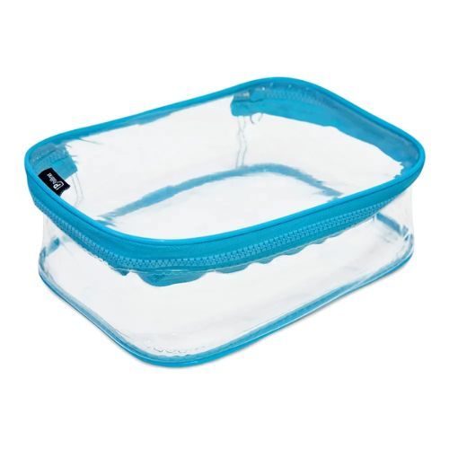 Estojo Box Colors Pvc Cristal Azul Polibras