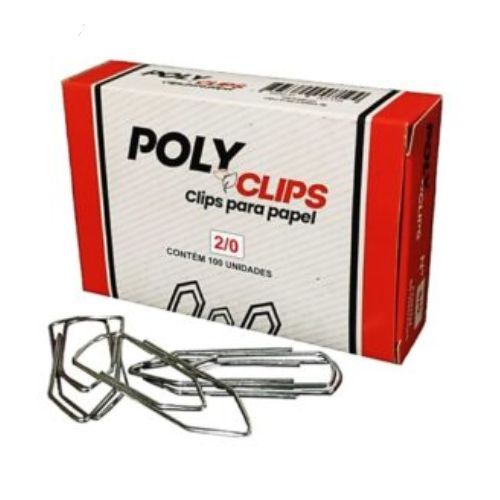 Clips para Papel N 6/0 com 50 Unidades Poly Office