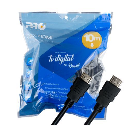 Cabo Hdmi 2.0 4K Ultra Hd 10M Pro Eletronic