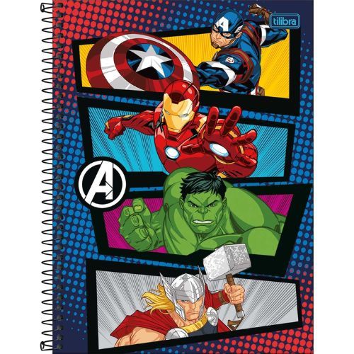 Caderno Univ Cd 1 Materia Avengers Fit 80 Folhas Tilibra