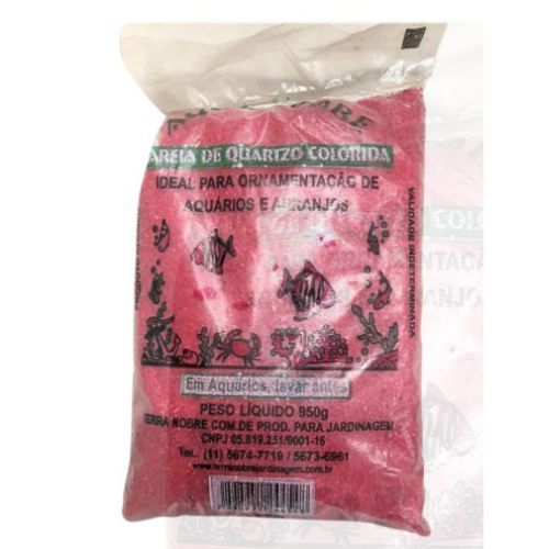 Areia Colorida pct com 950g Vermelho Terra Nobre