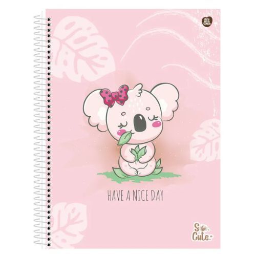 Caderno Cd Esp 1/4 So Cute 80 Folhas Animativa