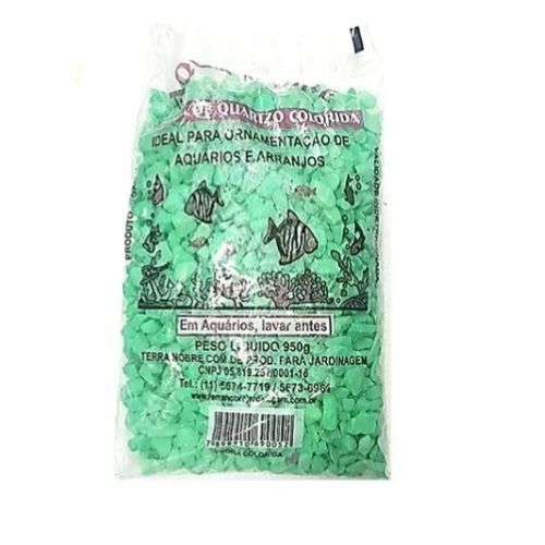 Areia Colorida Pacote com 950G Verde Fluor Terra Nobre