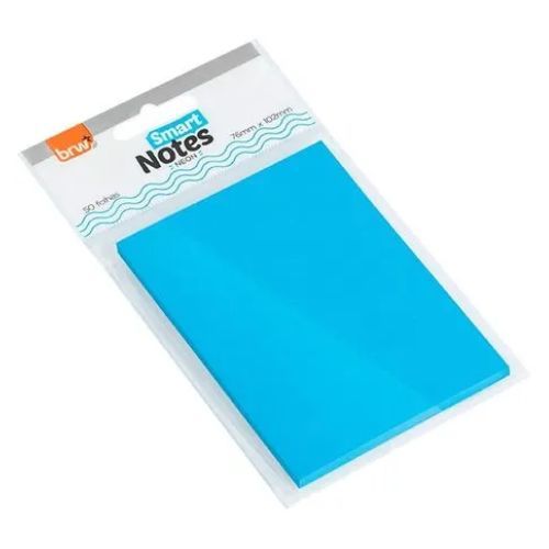 Bloco Smart Notes 76X102Mm Azul Neon 50 Folhas Brw