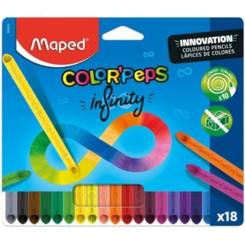 Lapis De Cor Color Peps Infinity Caixa com 18 Cores Maped