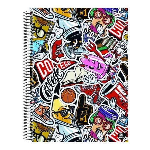Caderno Univ Cd 10 Materias Bom D+ Masc 160 Folhas Animativa