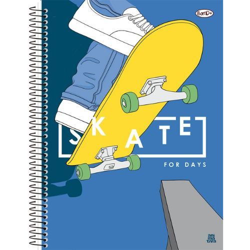 Caderno Univ Cd 12 Materias Bom D+ Masculino 192 Folhas Animativa